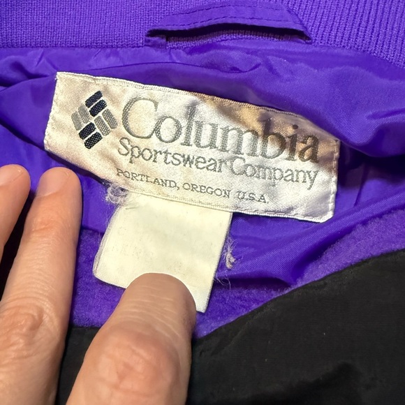 Vintage Columbia Bugaboo Ski Jacket Men’s XL Teal Purple Made in USA 90s - Picture 11 of 16